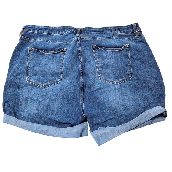 Vigoss Women 24 Medium Wash "Marley Short" Cotton Stretch Denim Shorts - Picture 2 of 6
